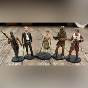 Star Wars Action Figure Lot (5) – Finn, Han Solo, Rey, Chewbacca & Poe Dameron